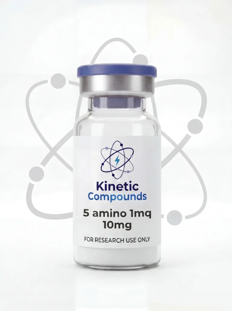 Kinetic Compounds 5-Amino-1MQ 10mg crystalline NNMT inhibitor research chemical vial label