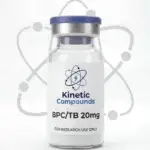 Kinetic Compounds BPC-157 TB-500 Blend 20mg lyophilized tissue repair research peptide vial label