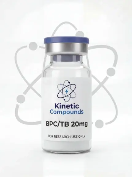 Kinetic Compounds BPC-157 TB-500 Blend 20mg lyophilized tissue repair research peptide vial label