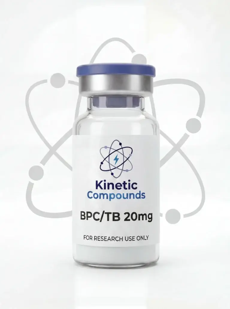 Kinetic Compounds BPC-157 TB-500 Blend 20mg lyophilized tissue repair research peptide vial label