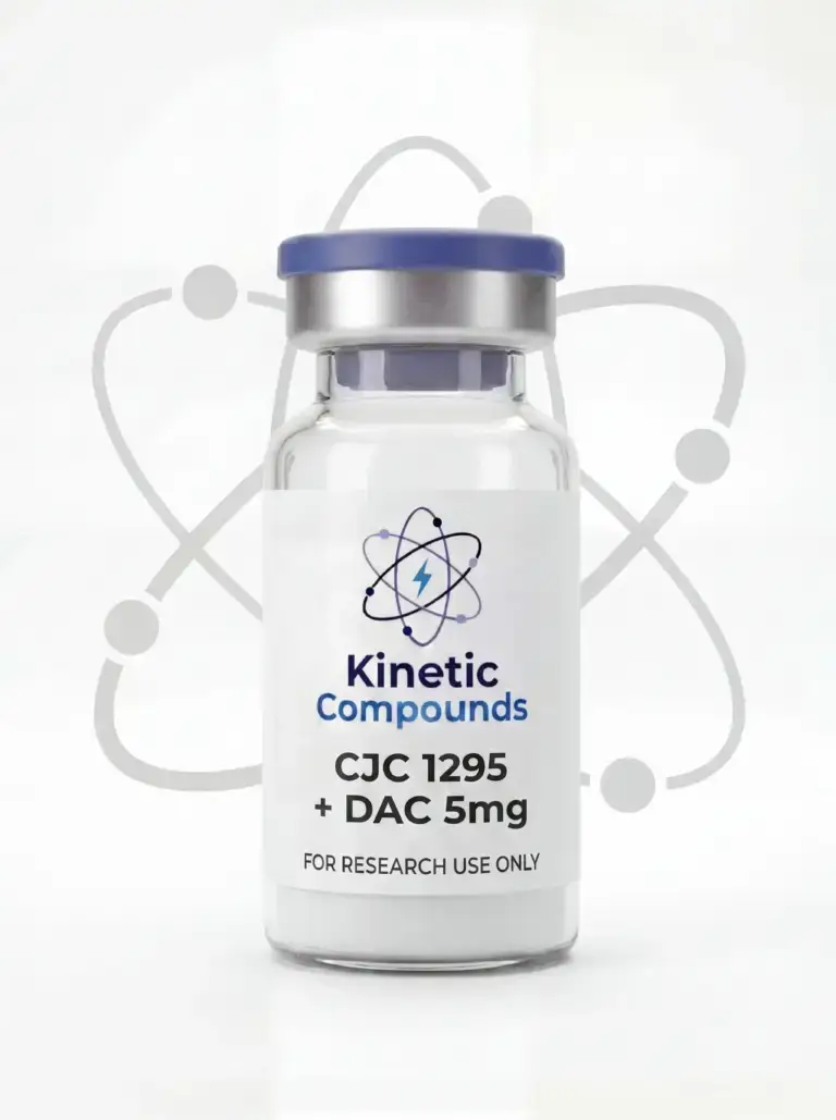 Kinetic Compounds CJC-1295 with DAC 5mg lyophilized research peptide vial label