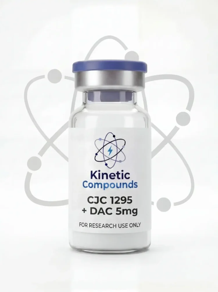 Kinetic Compounds CJC-1295 with DAC 5mg lyophilized research peptide vial label