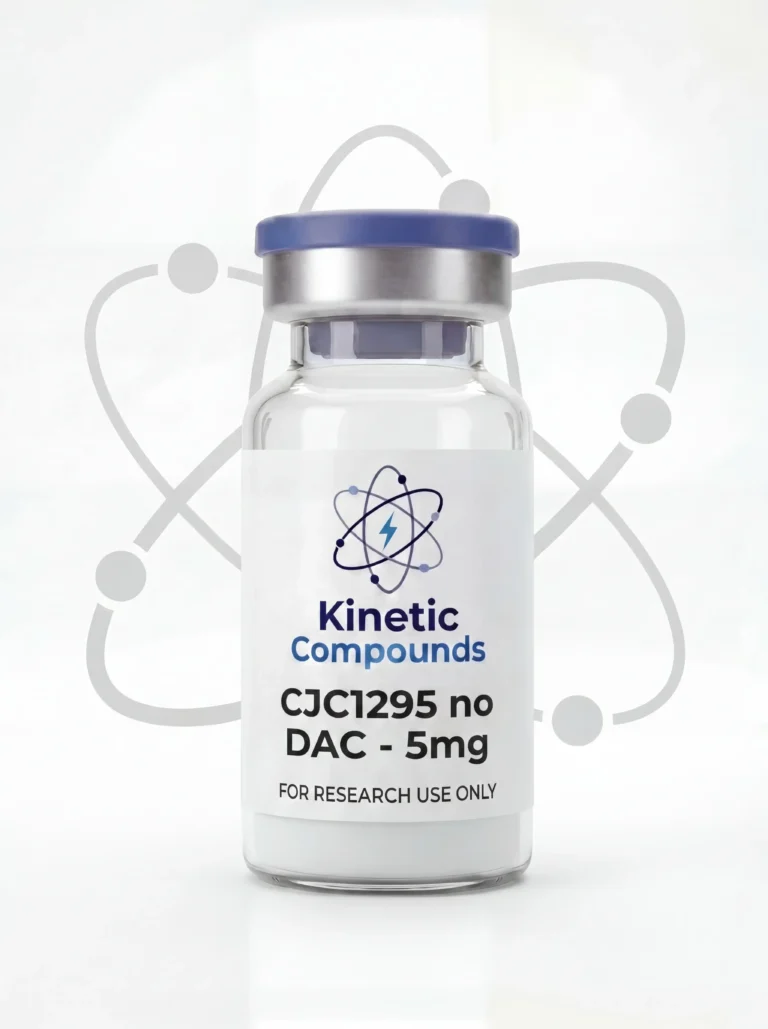 Kinetic Compounds CJC-1295 without DAC Mod GRF 1-29 10mg lyophilized research peptide vial label