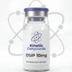 Kinetic Compounds DSIP 10mg lyophilized research peptide vial label