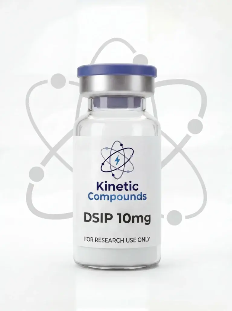 Kinetic Compounds DSIP 10mg lyophilized research peptide vial label
