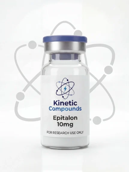 Kinetic Compounds Epitalon 10mg lyophilized research peptide vial label