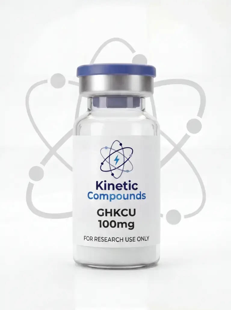 Kinetic Compounds GHK-Cu 10mg lyophilized copper peptide vial label