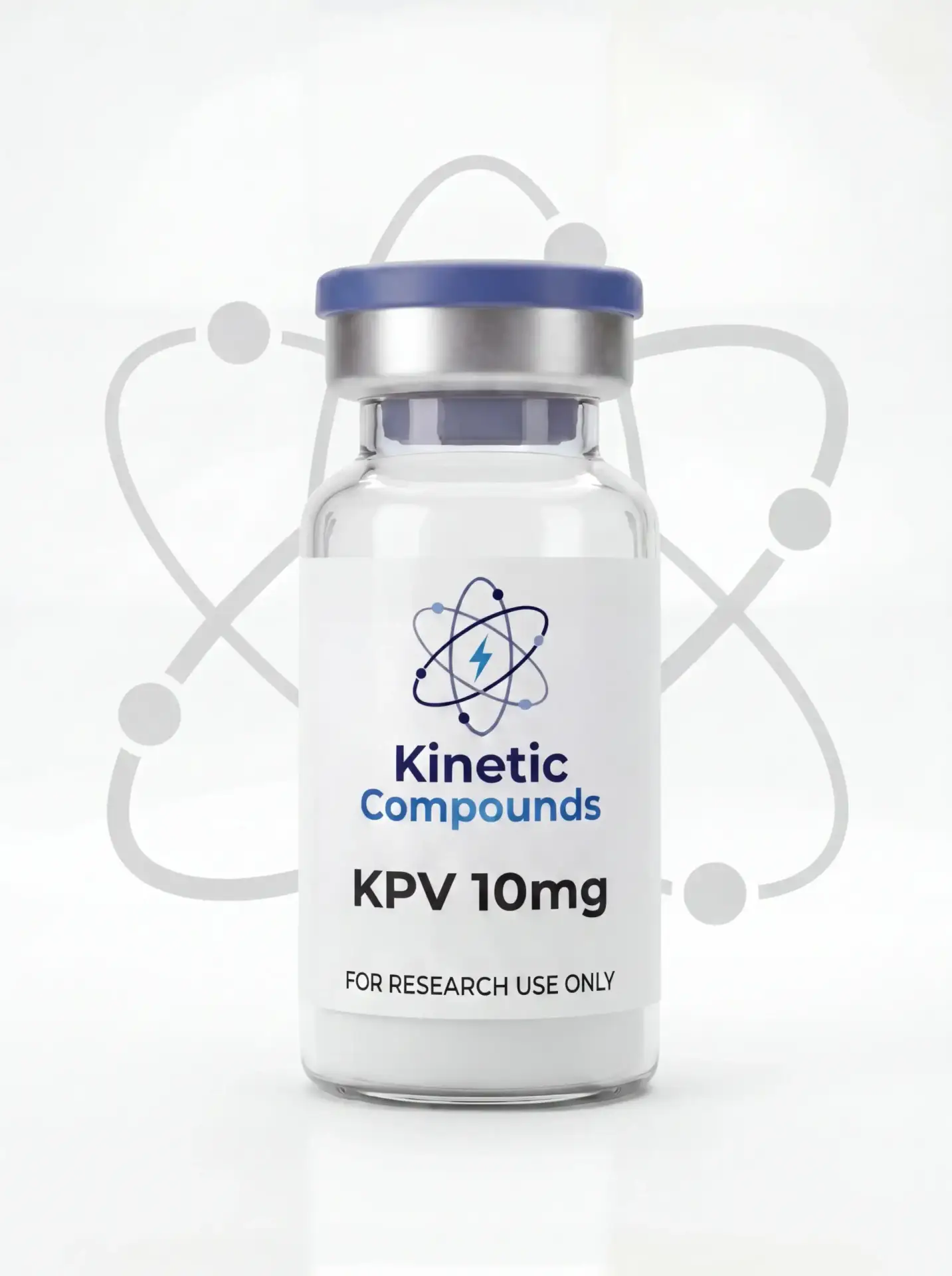 KPV 10mg — Kinetic Compounds Kinetic Compounds KPV 10mg lyophilized research peptide vial label