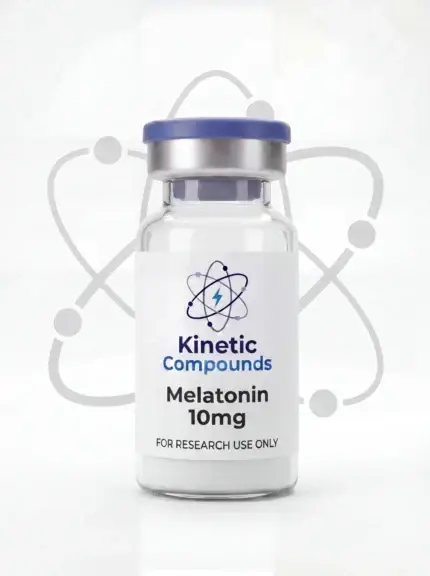 Kinetic Compounds Melatonin 10mg lyophilized research compound vial label