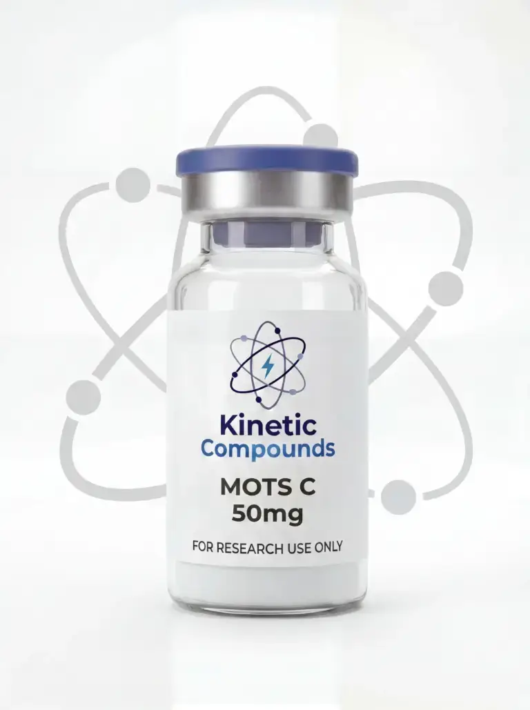 Kinetic Compounds MOTS-c 50mg lyophilized mitochondrial peptide vial label