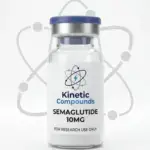 Kinetic Compounds Semaglutide 10mg lyophilized research peptide vial label