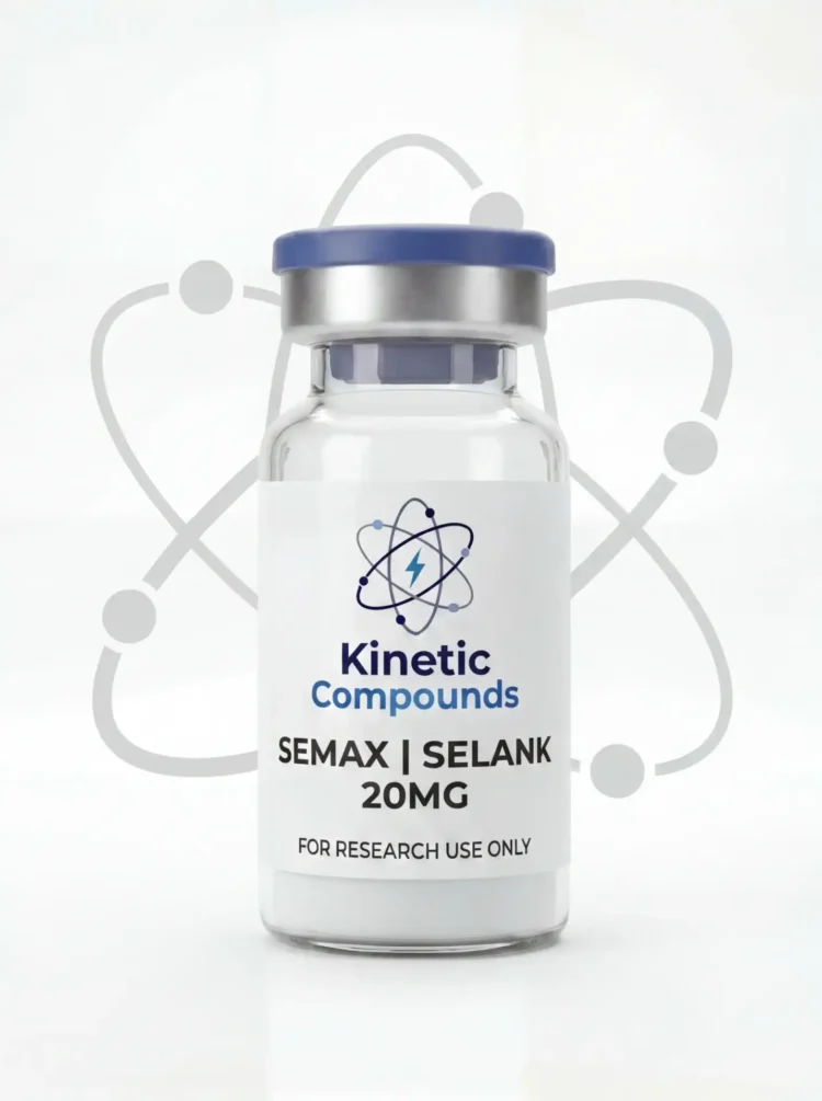 Kinetic Compounds Semax Selank Blend 20mg lyophilized nootropic research peptide vial label