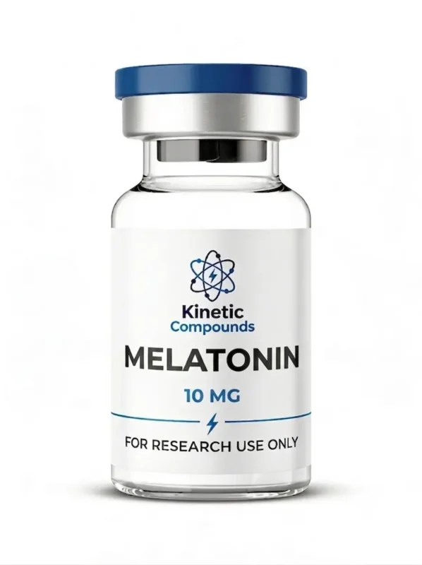 Kinetic Compounds Melatonin 10mg lyophilized research compound vial label