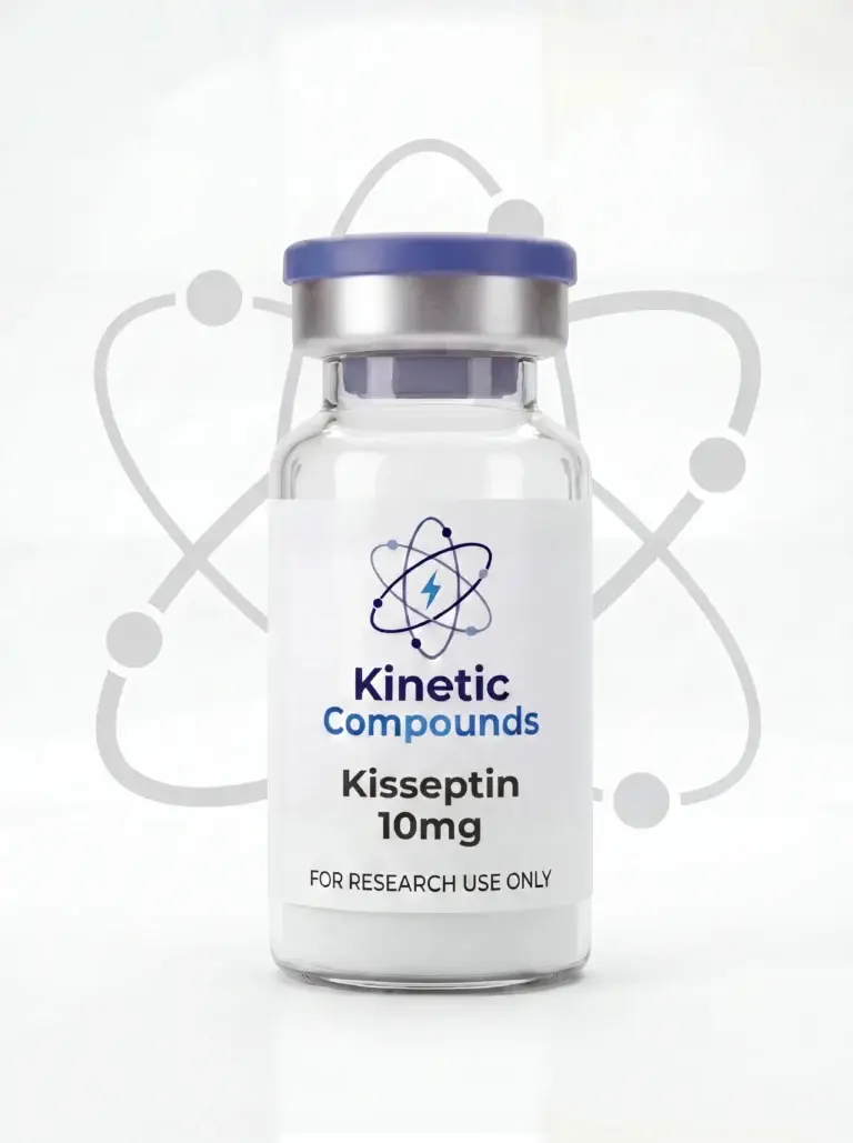 Kinetic Compounds Kisspeptin 10mg lyophilized research peptide vial label