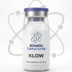 Kinetic Compounds KLOW 80mg lyophilized GHK-Cu anchored tissue repair research blend vial label
