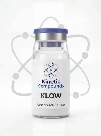Kinetic Compounds KLOW 80mg lyophilized GHK-Cu anchored tissue repair research blend vial label