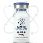 Kinetic Compounds GHRP-6 10mg lyophilized research peptide vial label