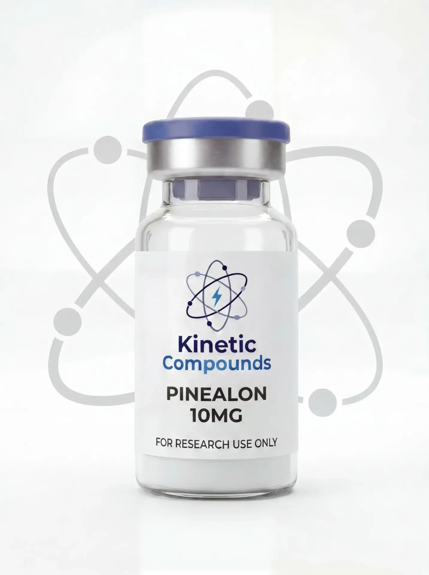 Pinealon 10mg — Kinetic Compounds Kinetic Compounds Pinealon 10mg lyophilized research peptide vial label