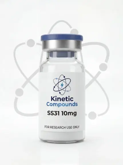 Kinetic Compounds SS-31 Elamipretide 10mg lyophilized mitochondrial research peptide vial label