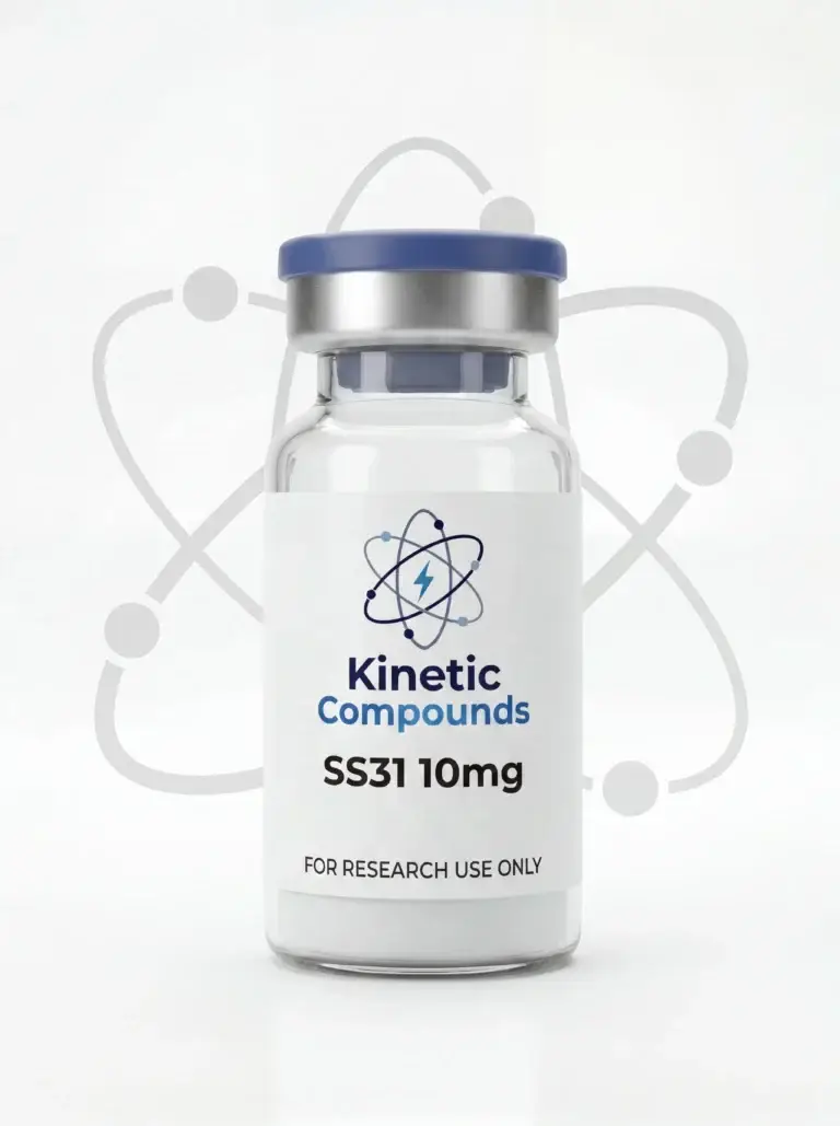 Kinetic Compounds SS-31 Elamipretide 10mg lyophilized mitochondrial research peptide vial label