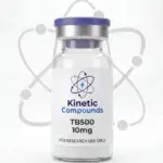 Kinetic Compounds BPC-157 10mg lyophilized research peptide vial label
